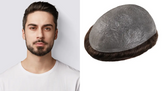 Ultra Thin Skin V-Looped Stock Men's Hairpieces 